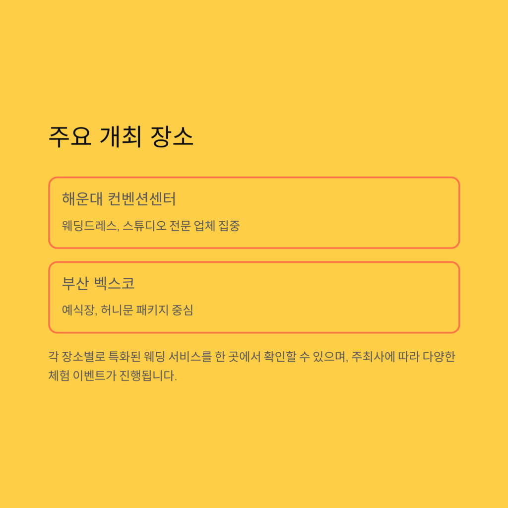 Busan Wedding Fair Schedule