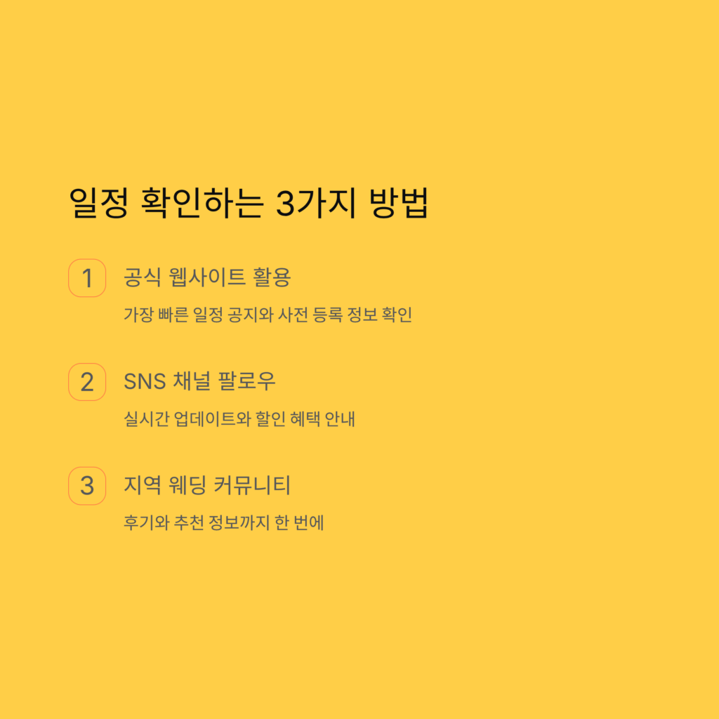 Busan Wedding Fair Schedule