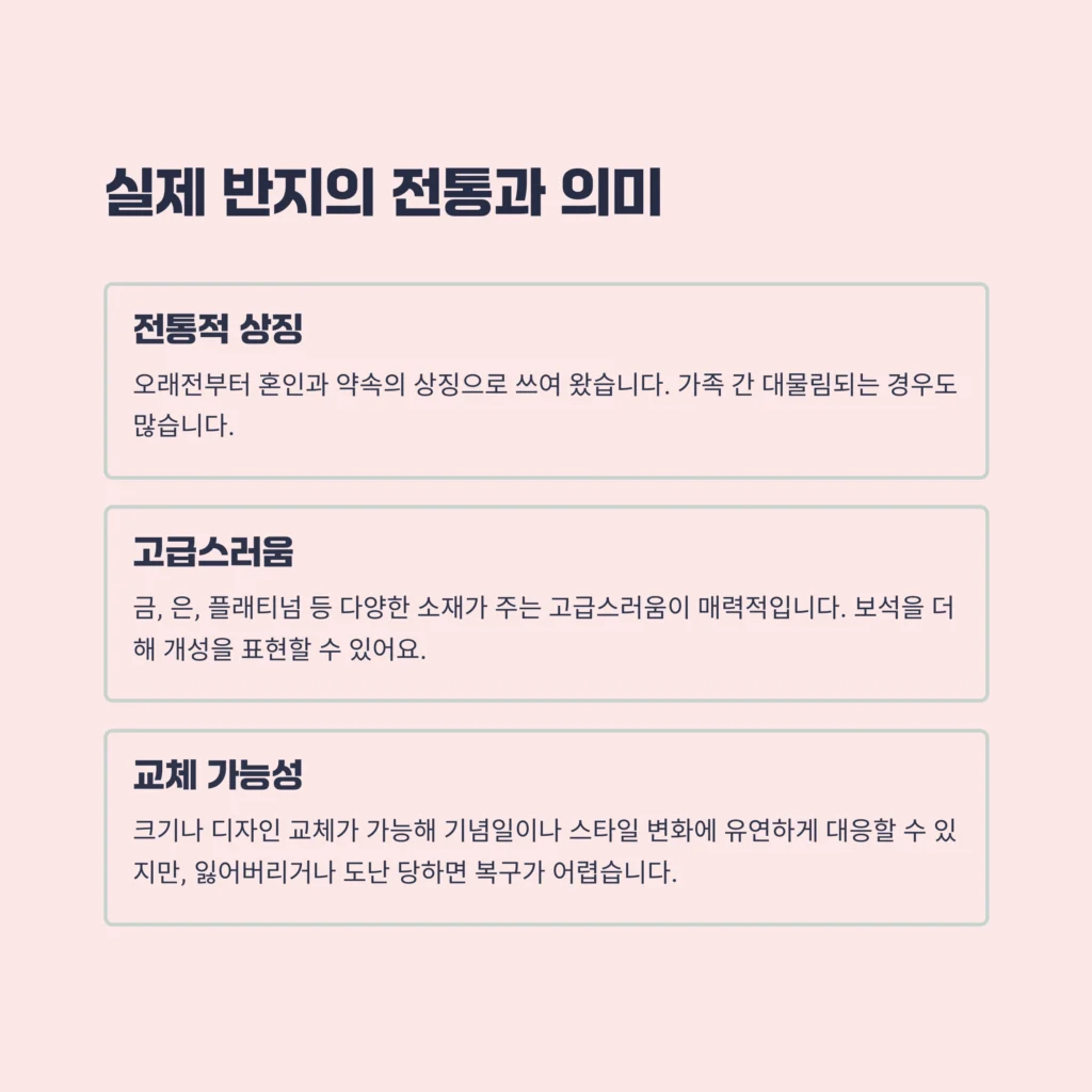 반지 문신 vs 실제 반지