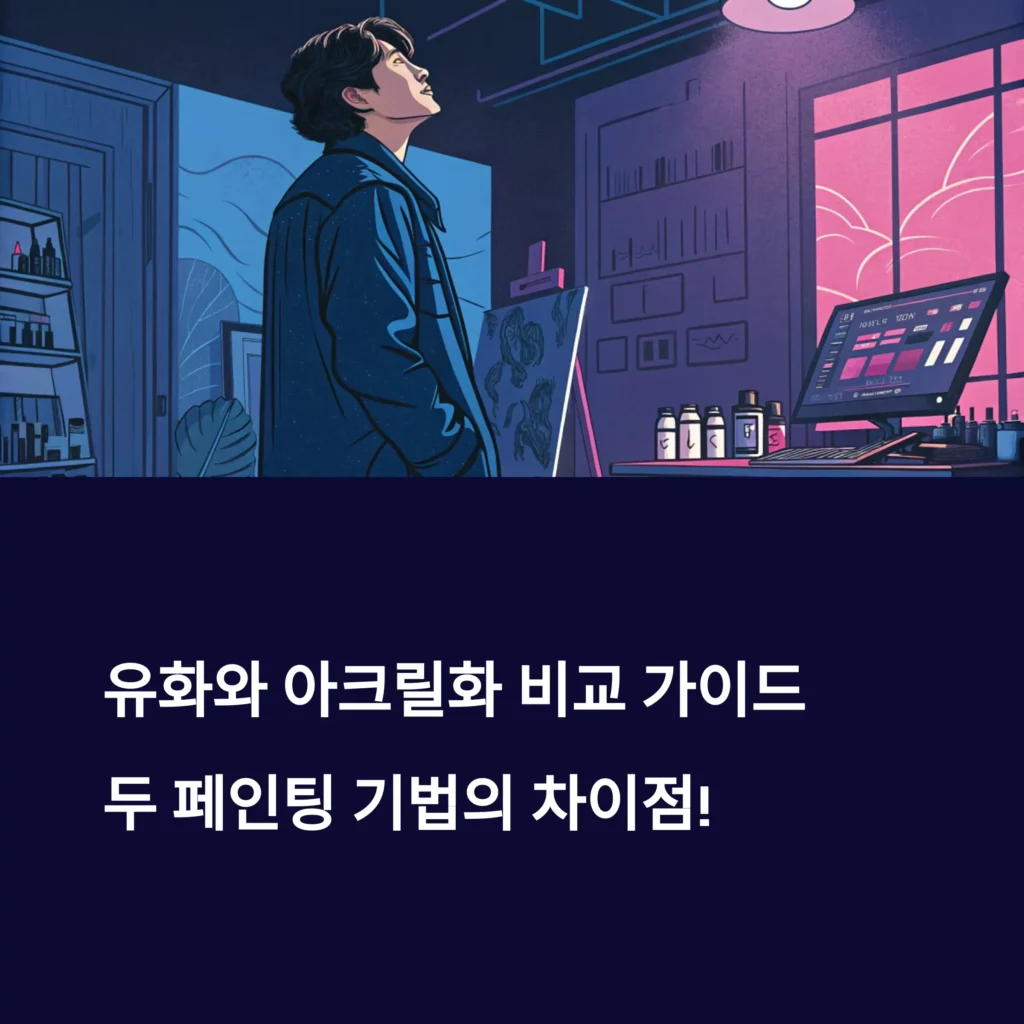 유화, 아크릴화 비교