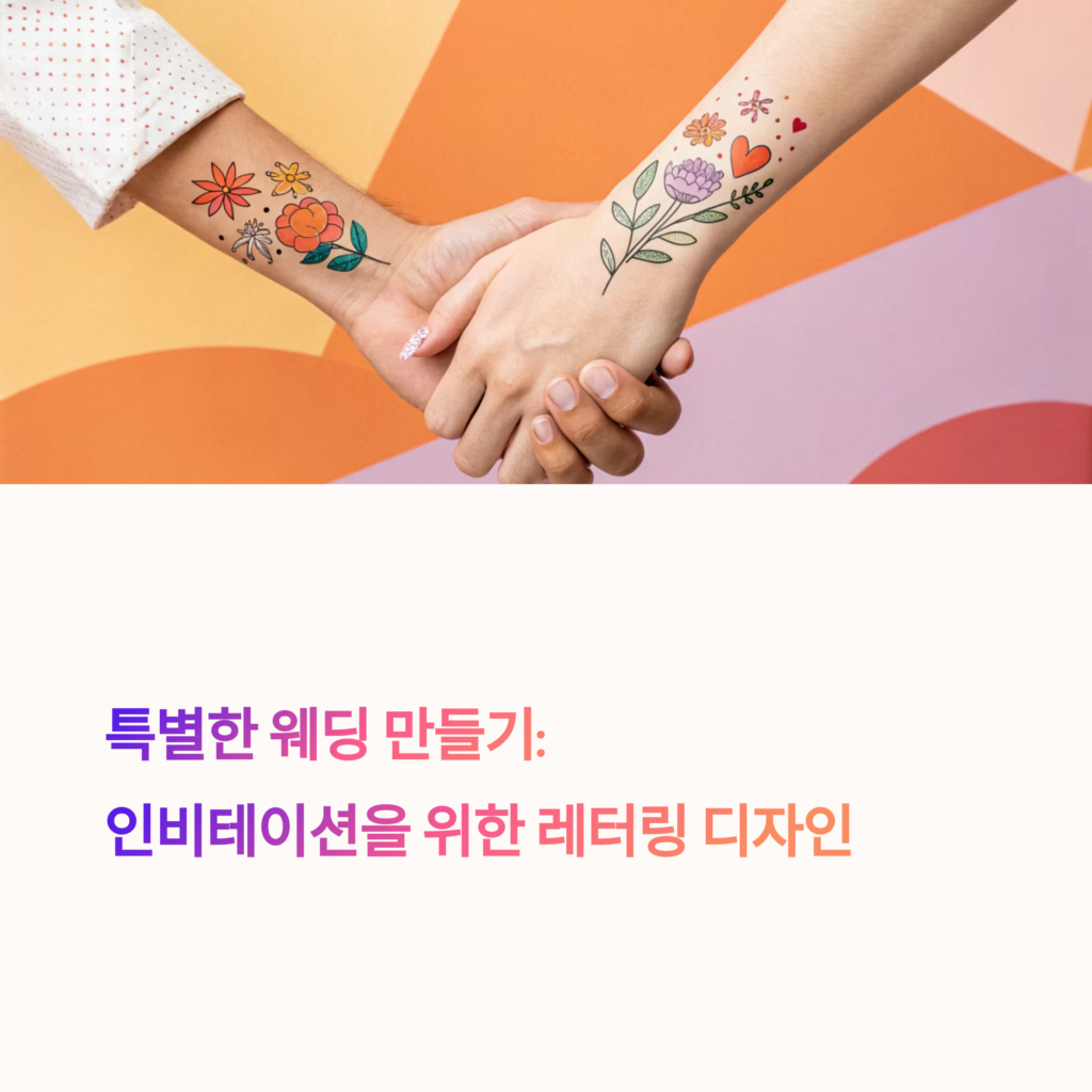 웨딩 레터링 디자인
