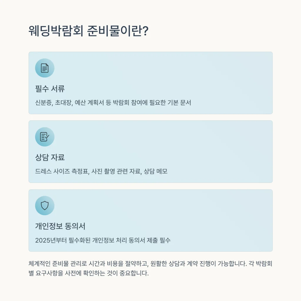 웨딩박람회 준비물