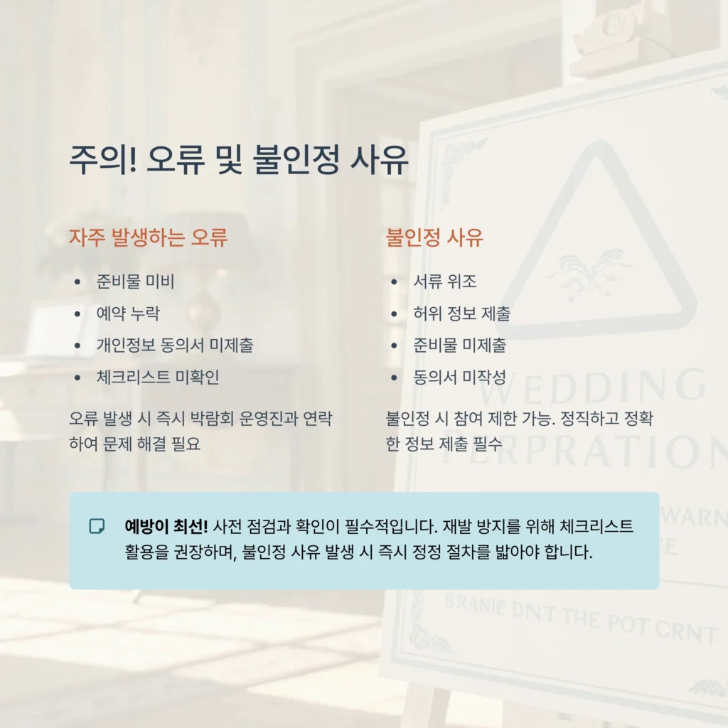 웨딩박람회 준비물