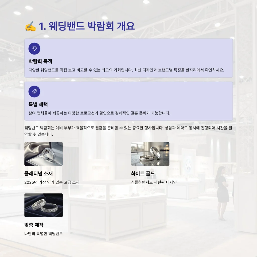 웨딩밴드 박람회