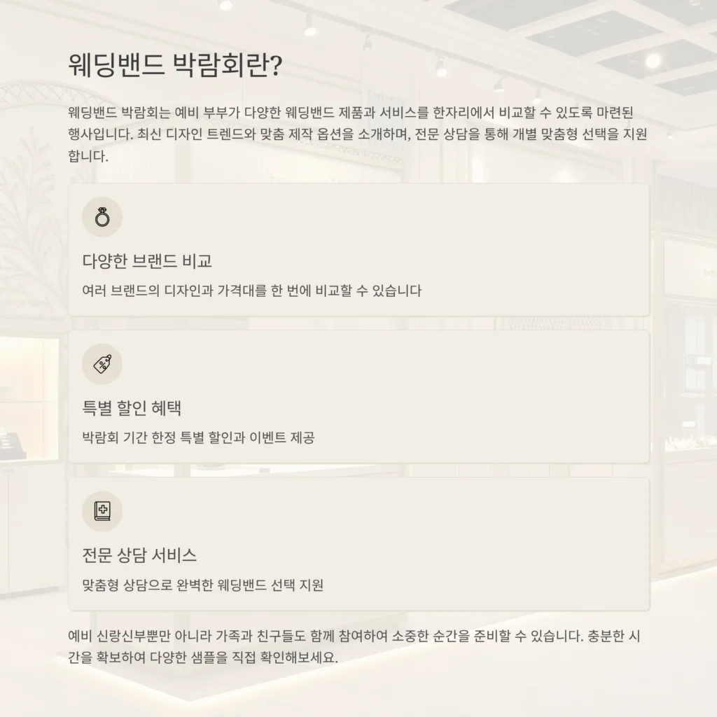 웨딩밴드 박람회