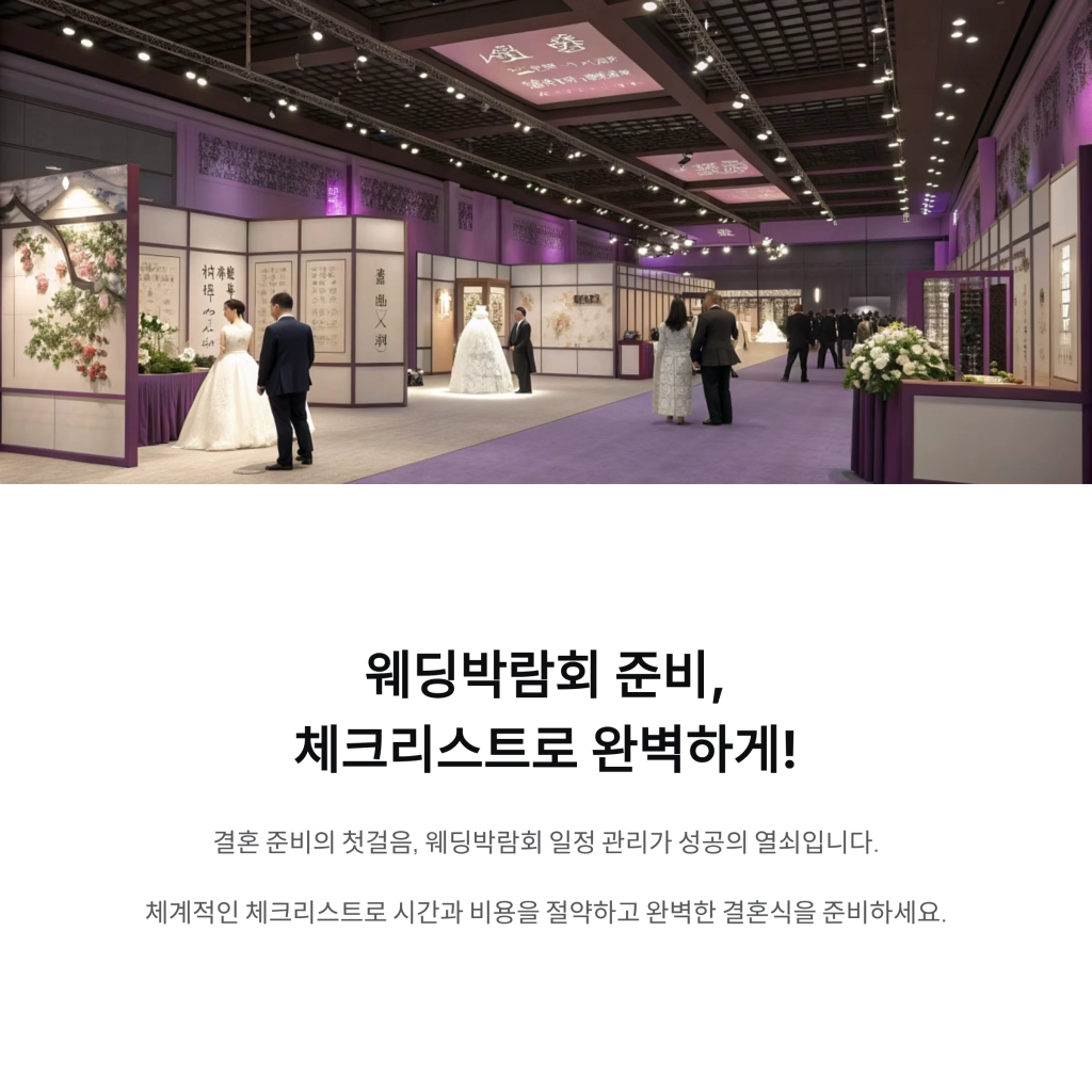 웨딩박람회일정 체크리스트